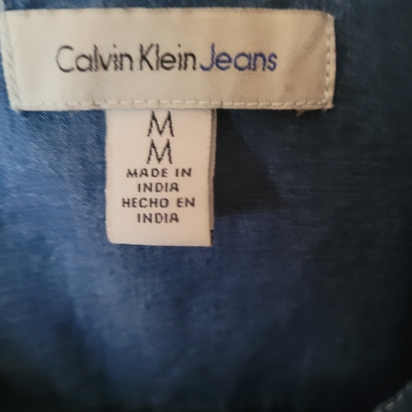 Calvin Klein Jeans Denim Button Down Shirt M - Picture 3 of 4